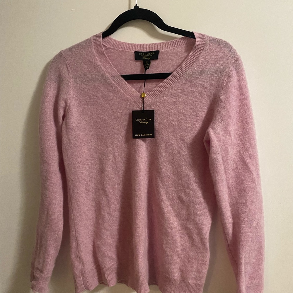 charter club cashmere V-Neck Cashmere Sweater